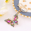 Alloy Rhinestone Keychain PW-WG55894-03-1