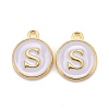 Golden Plated Alloy Charms X-ENAM-S118-01S-1