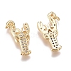 Brass Micro Pave Cubic Zirconia Pendants ZIRC-G168-48G-2