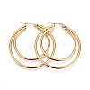 304 Stainless Steel Hoop Earrings EJEW-F188-21G-1