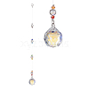 Glass Teardrop Pendant Decorations HJEW-TA00015-1