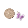 Glass Seed Beaded Butterfly Pendants PALLOY-MZ00473-05-2