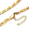 Ion Plating(IP) 304 Stainless Steel Snake Chains Necklaces NJEW-M075-02B-G-3