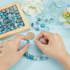 100Pcs Printed Transparent Resin European Beads RESI-PA0001-18D-3