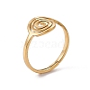 Ion Plating(IP) 201 Stainless Steel Vortex Adjustable Ring for Women RJEW-C045-07G-1