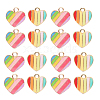 30Pcs 2 Styles Light Gold Alloy Enamel Charms ENAM-CJ0002-05-1