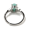 Oval Natural Amazonite Rings RJEW-Q818-01P-01A-4