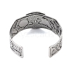 Constellation Alloy Open Cuff Bangles for Women Men BJEW-C064-01AS-06-3