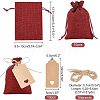  10Pcs Burlap Packing Pouches Drawstring Bags ABAG-NB0001-40A-6