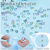 80Pcs Teardrop Electroplated Transparent Glass Charms GLAA-PA0001-68-6