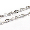 Tarnish Resistant 304 Stainless Steel Cable Chains CHS-L001-57-1mm-1