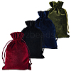 4Pcs 4 Colors Rectangle Velvet Drawstring Pouches TP-CN0001-35B-7