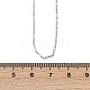 925 Sterling Silver Twisted Bar Link Chain Necklaces NJEW-H056-01B-P-5