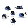 6Pcs 6 Styles Cute Black Cat Alloy Enamel Brooch PW-WG02615-01-4