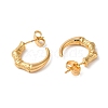 Rack Plating Brass Skeleton Bone Stud Earrings EJEW-R151-11G-2