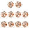 10Pcs Brass Beads RB-YW0001-19RG-1