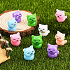 24Pcs 6 Colors Plastic Cat Shape Display Decorations DJEW-SP0001-14-5