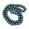 Electroplated Synthetic Magnetic Hematite Beads Strands G-G174-L01-3