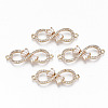 Brass Micro Pave Cubic Zirconia Links Connectors KK-S359-073A-RS-1