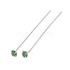 Brass Micro Pave Cubic Zirconia Stud Earring Findings CU-CBA4618-01P-05-1