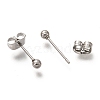 Tarnish Resistant 304 Stainless Steel Ball Stud Earrings EJEW-L254-01I-P-2