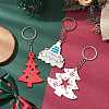 Christmas Tree Wood Pendant Keychain Sets KEYC-JKC00970-2