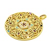 Real 18K Gold Plated Brass Micro Pave Cubic Zirconia Pendants KK-R159-41G-2