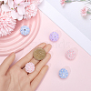 6Pcs 3 Colors Handmade Polymer Clay Rhinestone Floral Ball Beads CLAY-SC0002-14-3
