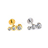 316L Surgical Stainless Steel & G23 Titanium Crystal Rhinestone Labrets for Women Men WG3A239-24-1