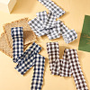 3 Rolls Tartan Cotton Linen Frayed Ribbon OCOR-TAC0035-11B-5