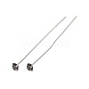 Brass Micro Pave Cubic Zirconia Stud Earring Findings CU-CBA4618-01P-08-1