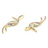 Brass Micro Pave Colorful Cubic Zirconia Pendants X-ZIRC-N039-259-3