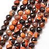 Natural Fire Crackle Agate Bead Strands G-K166-06F-8mm-06-2