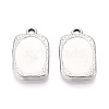 304 Stainless Steel Pendant Cabochon Settings STAS-T067-19P-1