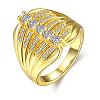 Trendy Brass Cubic Zirconia Wide Band Rings for Women RJEW-BB10653-7G-1