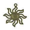 Tibetan Style Alloy Solar Eclipse Pendants TIBEP-R304-004AB-FF-2