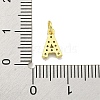 Letter Brass Micro Pave Clear Cubic Zirconia Pendants KK-K354-06G-A-3