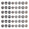 48Pcs 8 Styles Tibetan Style dZi Beads G-TA0003-33-2