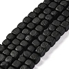 Natural Black Onyx Beads Strands G-G177-E16-02-1