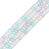 Opaque Spray Painted Glass Bead Strands GLAA-N047-07-04-1