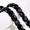 Dyed & Heated Natural Black Agate Beads Strands G-T138-165-1