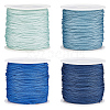 SUNNYCLUE 4 Rolls 4 Colors Nylon Chinese Knot Cord NWIR-SC0001-08-1