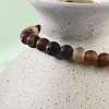 Natural Banded Agate/Striped Agate Bead Stretch Bracelets BJEW-K212-A-003-2