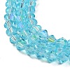 Transparent Electroplate Glass Beads Strands LS-EGLA-A039-T2mm-L20-3