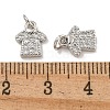 Rack Plating Brass Micro Pave Clear Cubic Zirconia Charms KK-U030-20P-3