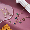 10Pcs 5 Colors Brass Clear Cubic Zirconia Pendants ZIRC-PH0001-49-4