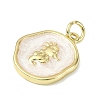 Ocean Theme Brass Enamel Pendants KK-H270-06G-01-2