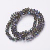 Electroplate Transparent Glass Beads Strands EGLA-A034-T3mm-Q10-2