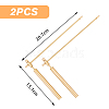 Brass Dowsing Rods for Energy Water Seeking AJEW-WH0347-88G-2