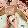 BENECREAT 24Pcs 6 Styles Christmas Theme Folding Kraft Paper Cardboard Jewelry Gift Boxes CON-BC0007-08-3